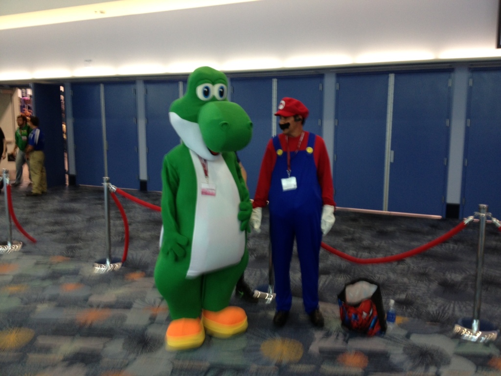 Mario and Yoshi slumming it. 